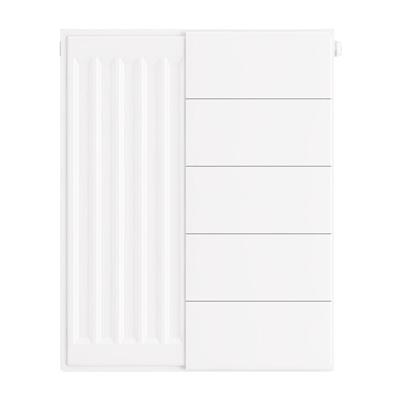 Flat Cover Plate with Lines 500 x 400 Gloss White