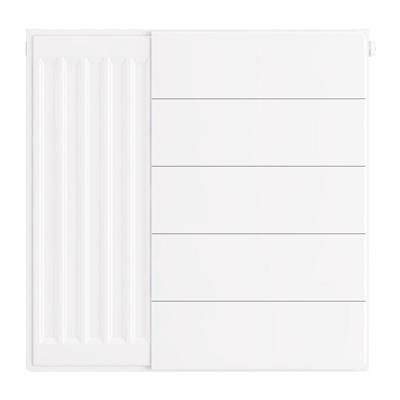 Flat Cover Plate with Lines 500 x 500 Gloss White