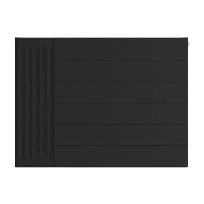 Flat Cover Plate with Lines 600 x 800 Matt Black