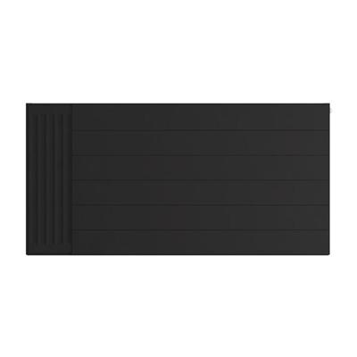 Flat Cover Plate with Lines 600 x 1200 Matt Black