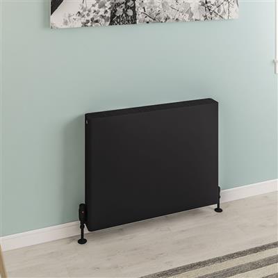 Keynsham Type 22 Panel Radiator 600 x 800 with Flat Designer Cover Matt Black