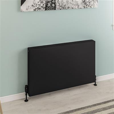 Keynsham Type 22 Panel Radiator 600 x 1000 with Flat Designer Cover Matt Black