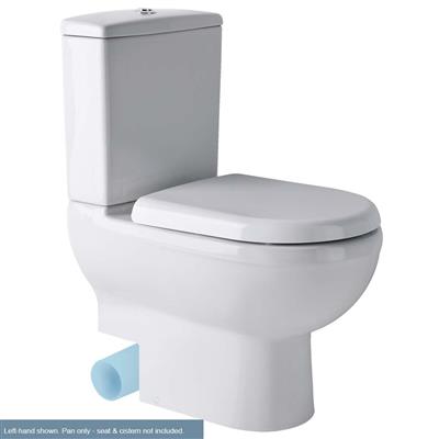 Dura Close Coupled Back To Wall WC Pan with Fixings - White