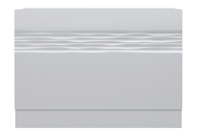 Wave 800 end panel 800x450-575mm - High gloss white