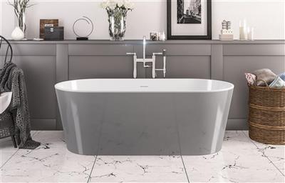 Eastbrook Wandsworth Gloss White Double Ended Freestanding Bath