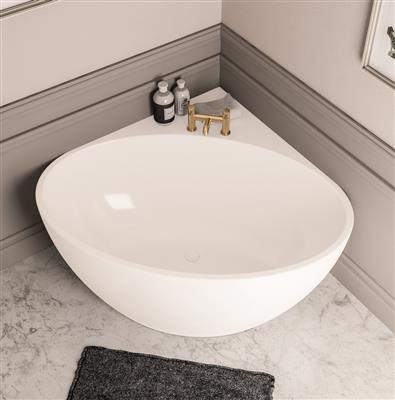 Whitchurch Corner Bath 1270x1270x580mm (440mm Depth) - White