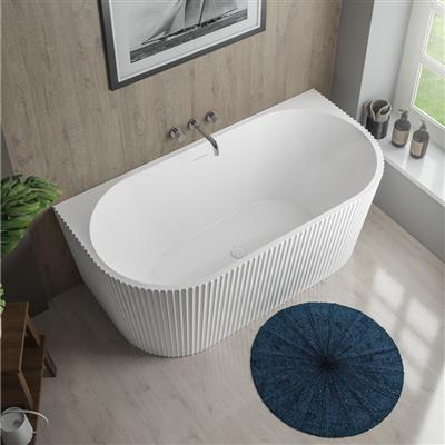 Caversham 1650x745x580mm (450mm Depth) D Shaped Bath inc waste