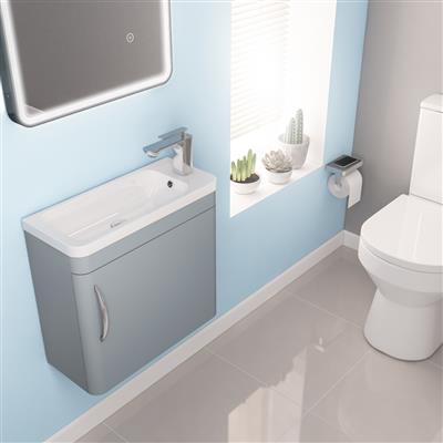 Cavone 50CM 1 Door Basin Vanity Unit - Matt Grey