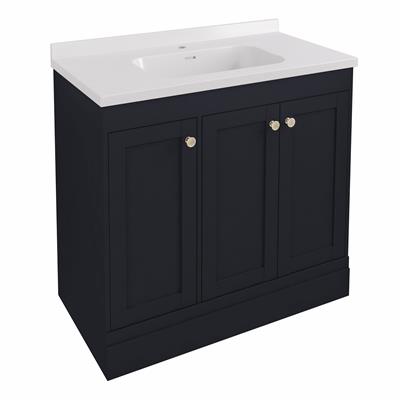 Hardwick 90CM 3 Door Square Basin Vanity Unit - Anthracite