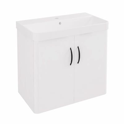 Cavone II 60CM 2 Door Wall Hung Basin Vanity Unit - White