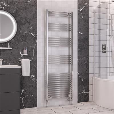 Wendover Curved Multirail 1800 x 600 Chrome