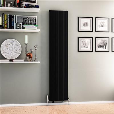 Mersey 1800 x 375 Aluminium Radiator Matt Black