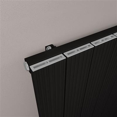 Mersey 1800 x 375 Aluminium Radiator Matt Black