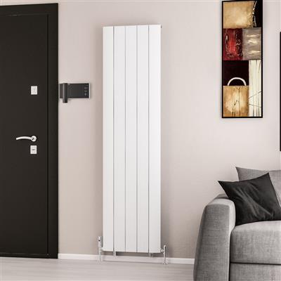 Trent 1800 x 470 Aluminium Radiator Matt White