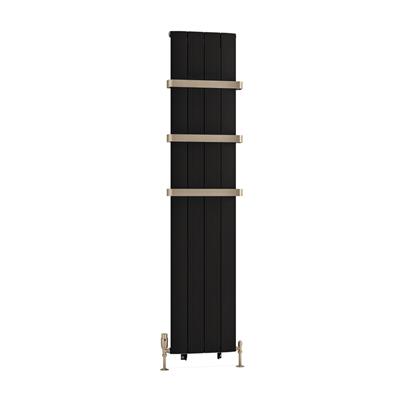 Trent 1800 x 375 Aluminium Radiator Matt Black