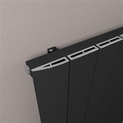 Trent 1800 x 565 Aluminium Radiator Matt Black