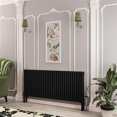 Imperia 3 Column Radiator 600 x 1460mm Matt Black