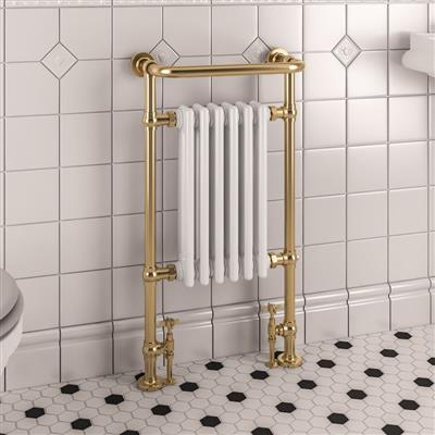 Isbourne 940 x 507 Brushed Brass / Gloss White