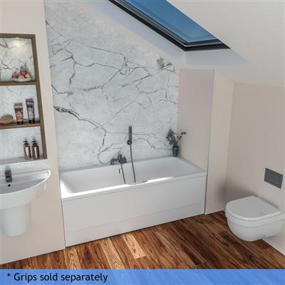 Portland Double Ended (DE) 1700 x 750 x 440mm 5mm Bath - White