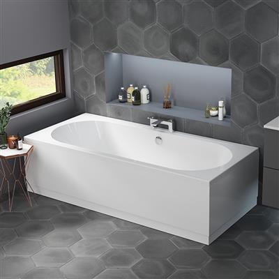 Biscay Double Ended (DE) 1700 x 700 x 440mm 5mm Bath - White