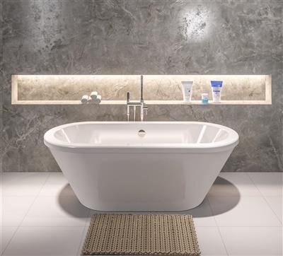 Humber 1800 x 800 x 440mm (410mm Depth) Freestanding Bath - White