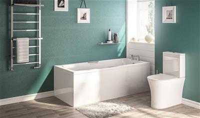 Portland 1700 x 700 x 440 Twin Grip(TG) Low Level Eco 5mm Bath - White