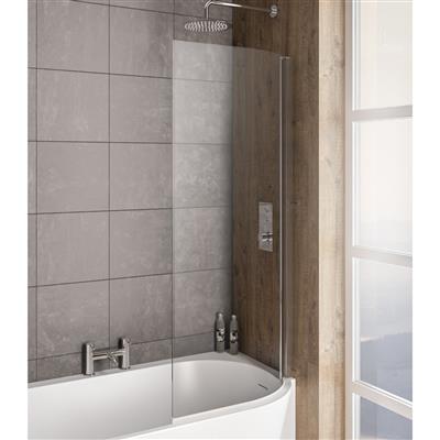 Bray 6mm 1400 x 730mm Right Hand Bath Screen - Chrome