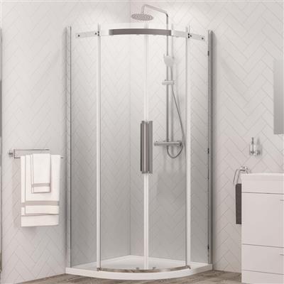 Corniche 2000 1000x1000mm Quadrant Shower Enclosure - Chrome