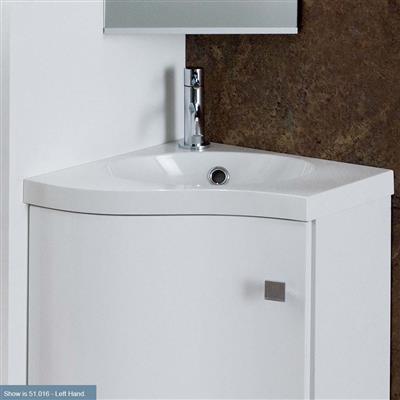 Oslo 38cm x (400x234)cm Right Hand (RH) 1 Tap Hole Corner Combi Long Basin - White