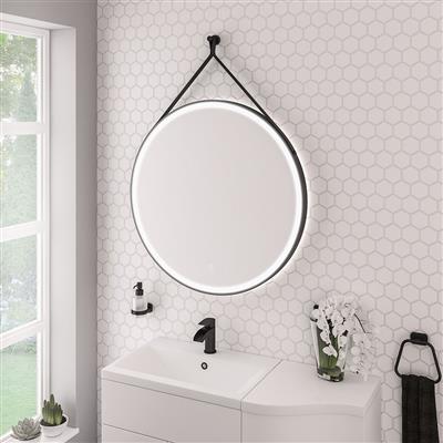 Levone 800x800mm LED Framed Bathroom Mirror - Black