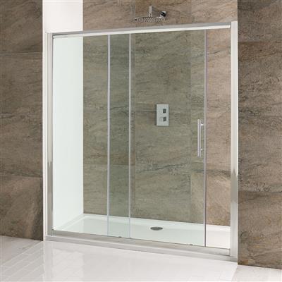 Volente 1850mm x 1100mm Slider Shower Door - Chrome