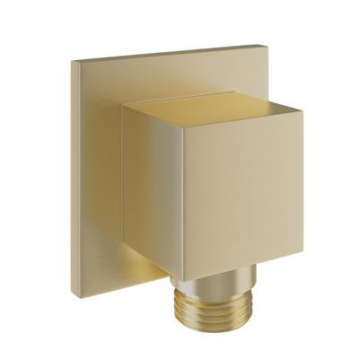 Square Outlet Elbow - Brushed Brass 