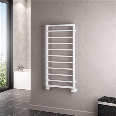 Ryton 1200 x 600mm. Towel Rail Matt White