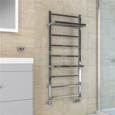 Launton Designer Towel Rail 1200x500mm Chrome