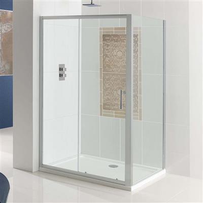 Vulcan 1850mm x 1100mm Slider Shower Door - Chrome