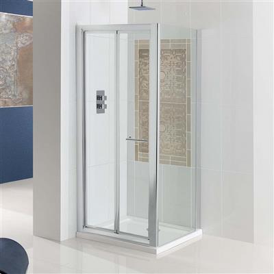 Vulcan 5mm 1850mm x 700mm Bi-Fold Shower Door - Chrome