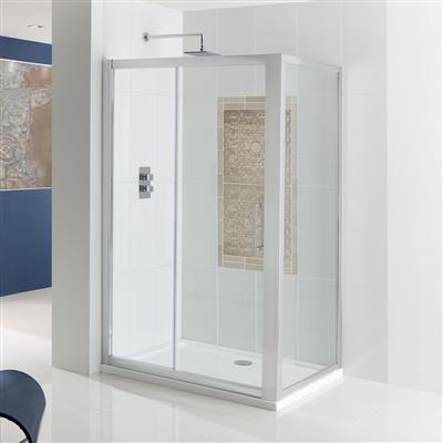 Corniche Easy Clean 1950mm x 1600mm Slider Shower Door - Chrome