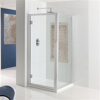 Corniche Easy Clean 1950mm x 800mm Hinge Shower Door - Chrome