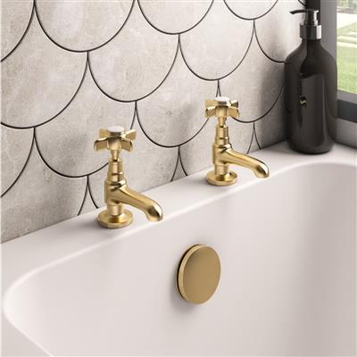 Haymarket Bath Taps - Brushed Brass