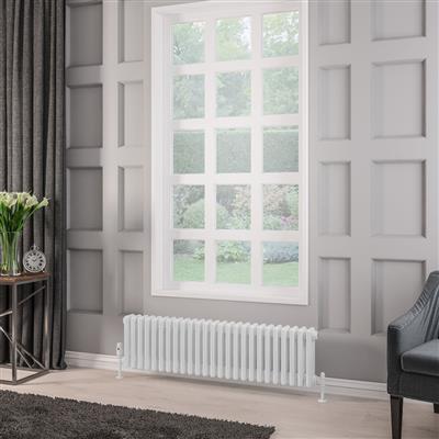 Rivassa 3 Column Radiator 300 x 1148mm Gloss White