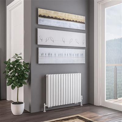 Eastbrook Tunstall Double Horizontal Designer Heated Towel Rail 560mm  Hx1000mm W-Matt Anthracite