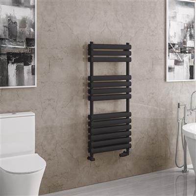 Tunstall Double 1200 x 500 Towel Rail Matt Black