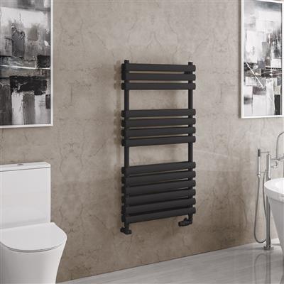 Tunstall Double 1200 x 600 Towel Rail Matt Black