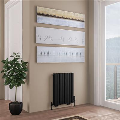 Tunstall Double 600 x 471 Radiator Matt Black