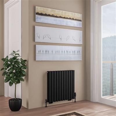 Tunstall Double 600 x 648 Radiator Matt Black