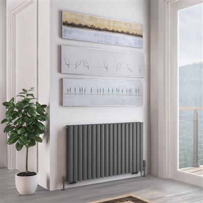 Tunstall Double 600 x 1061 Radiator Matt Anthracite