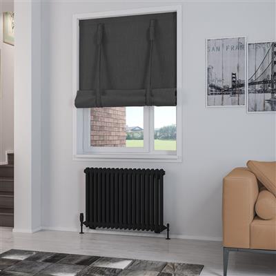 Rivassa 2 Column Radiator 600 x 833mm Matt Black