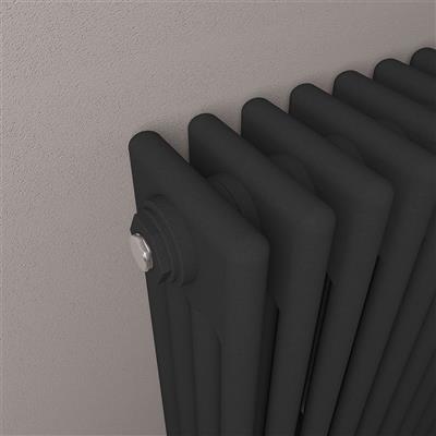 Rivassa 4 Column Radiator 300 x 1010mm Matt Black