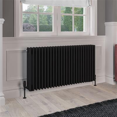 Rivassa 4 Column Radiator 600 x 1190mm Matt Black