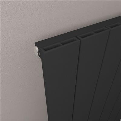 Rosano 1800 x 470 Aluminium Radiator Matt Black